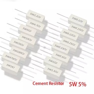 5W 5% Cement Resistor Resistance 0.1~10K Ohm R Tile