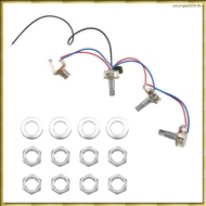 [H E M D] 1 Set of   Guitar Wiring Harness-Prewired with 3-500k Pots