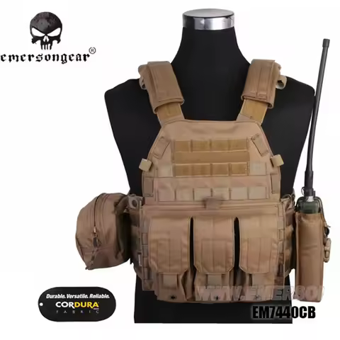 Emerson LBT 6094A Style Plate Carrier W/ 3 Pouch Tactical Vest
