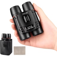 POLDR 12X25 Small Binoculars with Clear Vision, Pocket Binoculars Compact for Adults Theater Concert
