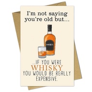 1pcFunny Whiskey Birthday Card for Husband Older 30th 40th 50th 60th 70th 80th 90th Birthday Card Gi