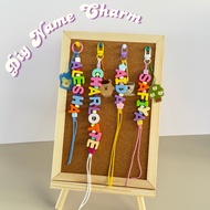 READY STOCK DIY NAME CHARM KEYCHAIN ALPHABETS CHARM COUPLE CHARM