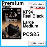 [KF94 MASK]WELKEEPS Real Black medical face mask KF94,25PCS Large,Medium,Disposable, Individual packing, Made in Korea/health beauty/supplies mask/health/medicos surgical mask/four-layered 3D mask/