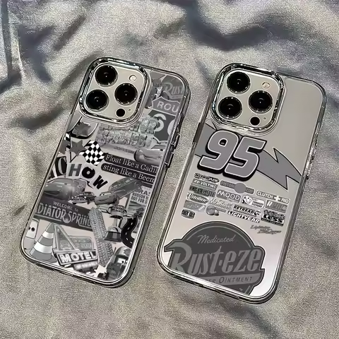 Cars L-Lightning M-McQueen For Samsung S25 S24 S23 S22 S21 S20 S10 S9 S8 Ultra FE EDGE Plus Transluc