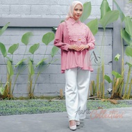 KEMEJA Aaliyah shirt TeenageWanita mix Embroidered Brocade Long Sleeve LinenPOLO / Blouse Latest Jum