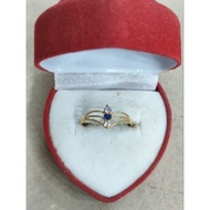 cincin jari2 mata 3 putih biru 1/2 gram emas muda