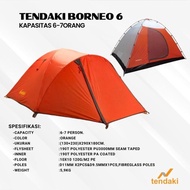 TENDA MOUNTAIN INN SPORT BORNEO 6 KAPASITAS 6 ORANG - PUSATALATPANCING