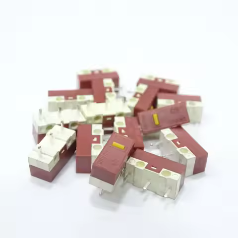 Free shipping 10PCS HUANO mute micro switch silent button repair accessory 3PIN yellow 30 million/wh