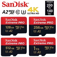 SanDisk Extreme Pro 256GB 512GB 1TB 200MB/S A2 MicroSD Micro SD Card Memory Card Camera GoPro Action