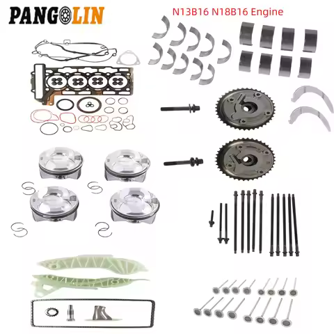 1Set Car N18 Engine Timing Chain Kit&Pistons Rings Rebuild Overhaul Kit For BMW 116i F20 Mini Cooper