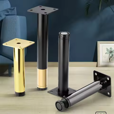 1Pcs 10-20cm Adjustable Sofa Feet Waterproof and Rust-proof Black Gold Coffee Table Feet Bathroom Fu