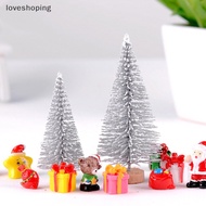 [Loveshoping] 3Pcs/Set Pine  Christmas Tree Craft Fairy Garden Miniature Terrarium Decor [sg]