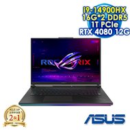 ASUS ROG Strix SCAR 18 G834JZR-0023A14900HX-NBLM 闇夜黑 18吋電競筆電 (WQXGA Mini LED 240Hz/Intel i9-14900HX/16G*2 DDR5/1T PCIE SSD/NVIDIA RTX 4080 12G/WIN 11)