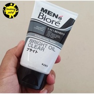 Biore men scrub facial wash bright oil clear 100 grams