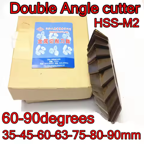 D35 D45 D60 D63 D75 D80 D90mm 60degrees 90degrees HSS Double Angle Milling cutter