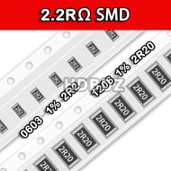 10~100PCS 2.2R Ω SMD resistance  accuracy5%/1% 2R2/2R20  0603 0805 1206 2512