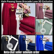 Kain pasang Snow Brocade Luxe 3D Exclusive/Kain Pasang Brocade 3D Bidang 60/Kain Pasang Terkini/Kain Raya 2023