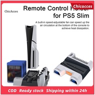 ChicAcces Remote Control Holder for Ps5 Slim Charging Base for Ps5 Slim Ps5 Cooling Station with Charger Dock and Game Disc Storage Multi-function Heat Sinks for Ps5/ps5 Slim
