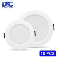 10pcs/lot Led Downlight 3W 5W 7W 9W 12W 15W 220V Recessed Ceiling Light 3/4/5 inch Round Led Panel Down Light Spotlight Lighting