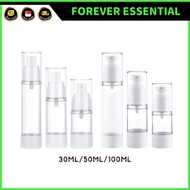 (FOREVER ESSENTIAL) Vacuum Bottle Perfume Atomiser Clear Refillable Portable Leak Proof Lightweight 