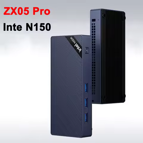 ZX05 Intel Twin Lake N150 MINI PC Windows 11 Pro LPDDR5 12GB M.2 2280 SSD Wifi6 BT5.2 RJ45 HD Deskto