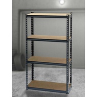 ชั้นวางของครัว ชั้นเหล็กวางของอเนกประสงค์ ชั้นเหล็กวางสินค้า 4 ชั้น ข้างตู้เย็น เซลล์วางของในโรงงาน 