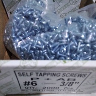Krup Tapping Screw wood size 6x3/8. 6x1/2. 6x5/8. 6x1-1/4. 8x1-1/4. 8x1-1/2 inch price per pack 100 