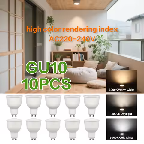 10Pack Bombilla LED Spotlight GU10 Bulb Lamp 12W 38 120 Bean Angle Leds 3000K 4000K 6000K Cool Light