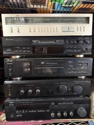 JVC Tuner T-X2、Pioneer MD MJ-D508 、Bite CD Player CD - 107、SONY Amplifier TA-FE300R 、YAMAHA Stereo R