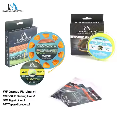 MAXIMUMCATCH WF Fly Line – Weight Forward Floating 1-8WT 100FT in High-Visibility Multi-Tone Fly Fis