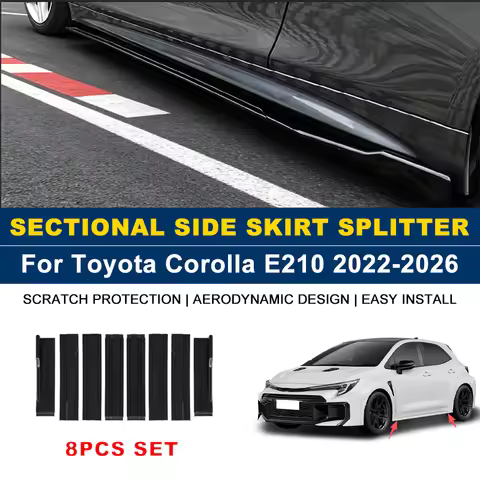 2m Sectional Side Skirt Extension Lips Side Spoiler, Car Exterior Modified Upgrade Kit For Toyota Co