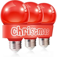 LED A19 Red Light Bulbs, 9W (60W Equivalent), E26 Base LED Red Bulb, Non-Dimmable, Christmas Decorat