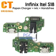 PCB Connector Board Mic Charger + handsfree INFINIX ITEL S18 - Flexible Flexible Flexible Connector 