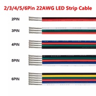 2 3 4 5 6 Pin 22AWG 20AWG 18AWG Extension Electrical Wire 2 3 4 5 6 Core Cable For WS2812B RGB RGBW 