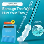 【2in1 Dual Head】Ear Cleaner Tool with Soft Ear Spoon & Hygienic Sticky Cotton Tips  Earwax Remover/E
