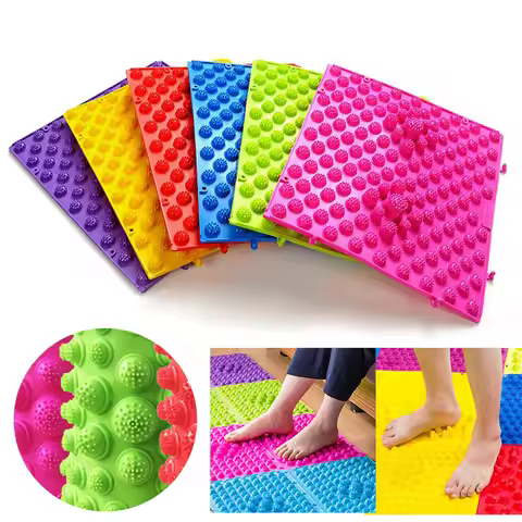 6 Pcs Foot Massager Durable Reflexology Foot Massage Pad Toe Pressure Blood Circulation Plate Mat Wa