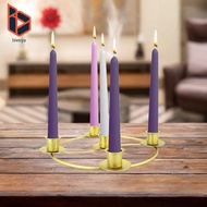 blesiya Advent Ring Candle Holder Advent Wreath Ring for Tapper Candles Metal Candlestick for Festiv