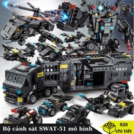 [920 chi tiết] Bộ đồ chơi lắp ɡhép xếp hình cảnh sáϯ oto robot du thuyền trực thăng xe swat máy bay 
