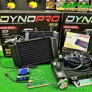 DYNOPRO RACING RADIATOR 600ML SIAP KIPAS BESAR Y15ZR LC135 RS150 RSX150 PNP SIAP FREE TEMP METER