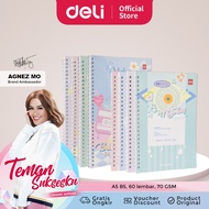 Deli Spiral Notebook Size A5 60 Sheets [AGNEZ MO Edition ] - EN032