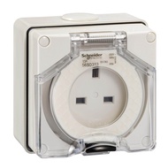 SCHNEIDER S56SO313GY S56 SURFACE SOCKET OUTLET 250V 13A 3 FLAT IP66 GREY