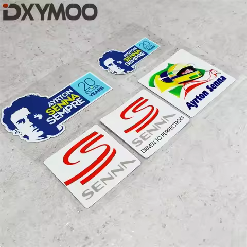 Car Styling Vinyl Decal Racing Motorcycle Bike Sticker Bumper for FOREVER SENNA Ayrton 20 YEARS