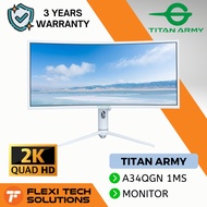 Flexi Tech TITAN ARMY 34 inch Curved Ultrawide 2K 165Hz 1ms HDR Gaming Monitor (A34QGN)