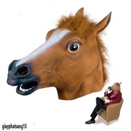 Horse mask made of latex material for Halloween brown horse black horse white horse hacker fish mask