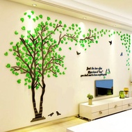 Bhy Stiker Dinding Diy Gambar Bunga + Pohon 3d Bahan Vinyl Untuk