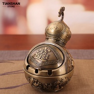 Tianshan Gourd Shape Ash Tray Anti-oxidize Alloy Unique Novelty Smoking Ashtray for Indoor