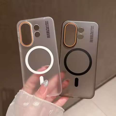 For Magsafe Matte Pc Translucent Case for VIVO V60 V40E V30E Wireless Charging Shockproof Bumper for