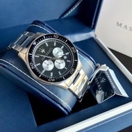 代購 新品MASERATI瑪拉莎蒂手錶 不鏽鋼鏈手表 商務上班手錶 男士手錶 R8873640004 三眼計時日曆六針石英錶 休閒男錶 防水手錶