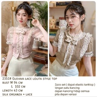 BLOUSE 2351 GUDIAVA LACE LOLITA STYLE TOP KOREAN FASHION AFFORDABLE IMPORT