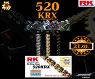 โซ่ RK 520 KRX rx-ring 120ข้อ มีให้เลือกหลากหลายสี RK Takasago โซ่สีเหล็ก โซ่สีทอง โซ่คุณภาพจากญี่ปุ